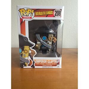 Funko Pop! Borderlands Emperor Claptrap Vinyl Figure Boxed #208 w/ protector box